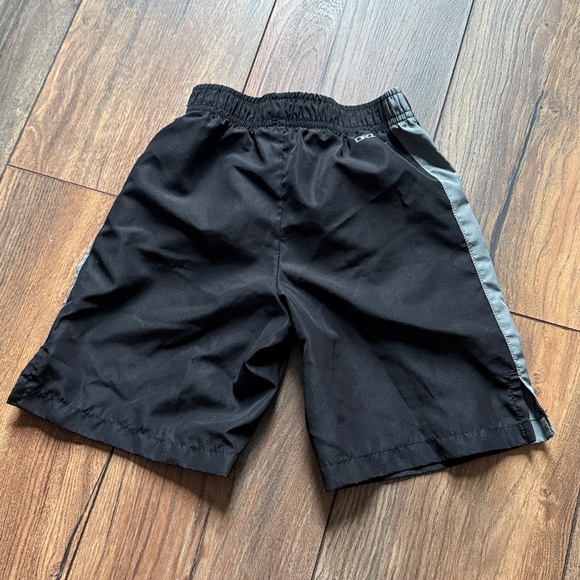 Nike Kids Black Shorts with Gray Stripes - Picture 3 of 3